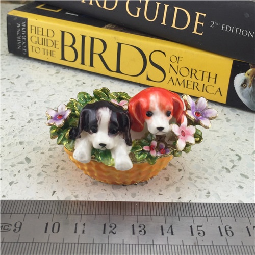 Zinc Alloy Jewelry Box/Baby Dog Jewel Box