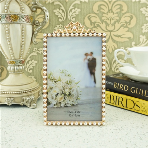 Golden pearl photo frame/custom picture frames