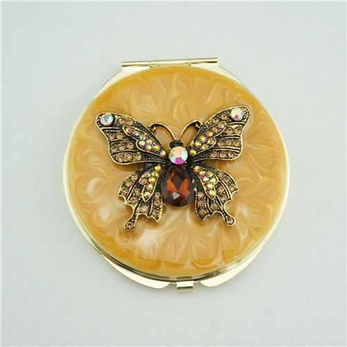 Butterfly series metal compact mirror/mothers day gifts
