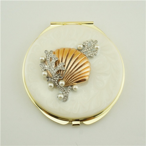 Shells pearl compact mirror/Portable makeup mirror
