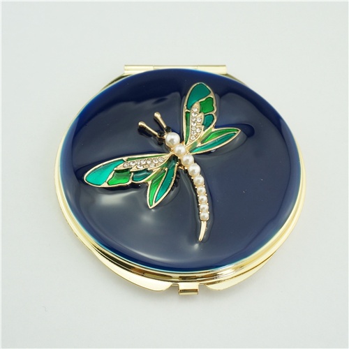 Dragonfly crystal compact mirror/Custom pocket mirrors