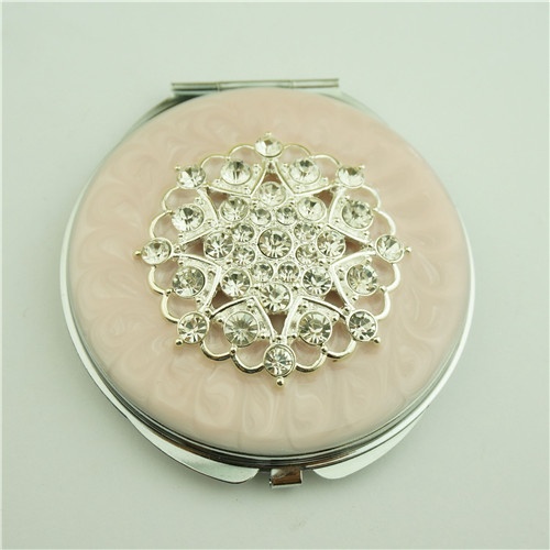 Flower crystal makeup mirror/Double-sided compact mirror