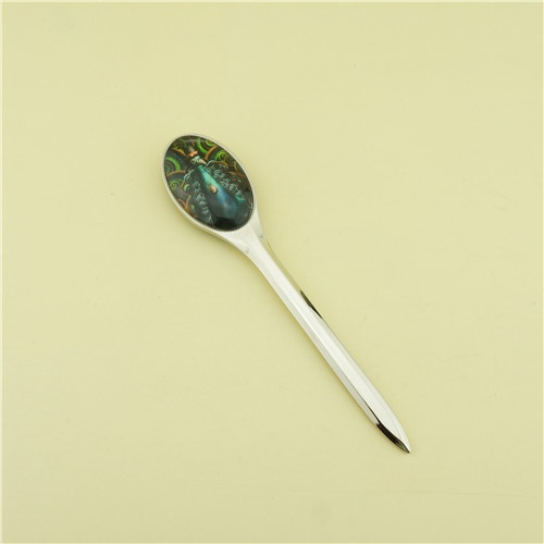 Vintage style peacock metal letter opener