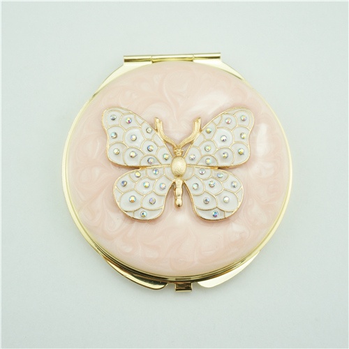 Butterfly compact mirror/Pink compact mirror