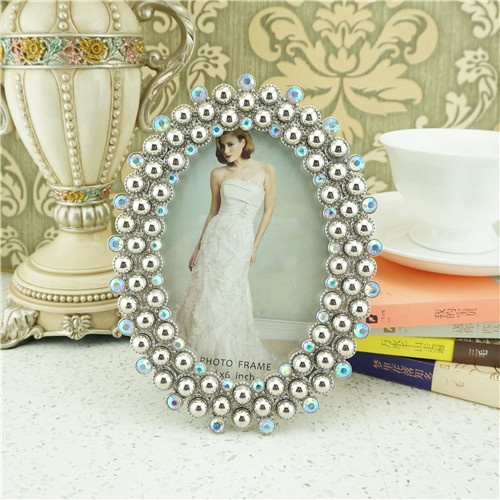 Metal photo frame / AB colors crystals photo frame