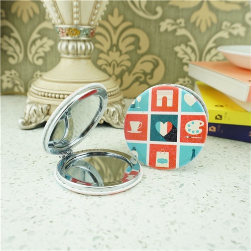 PU compact mirror / lovely design leather compact mirror