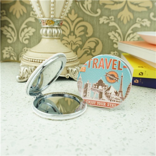 PU compact mirror/leather promotion items