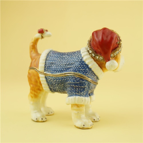 Gifts handmade enamel dog jewelry box birthday gift ideas promotional gifts pewter jewelry box