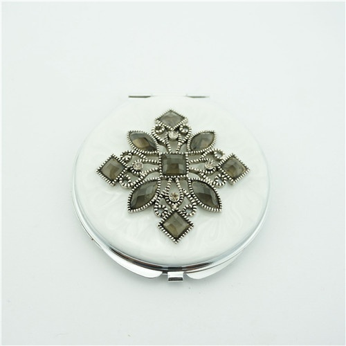 Vintage Jewelled Compact Mirror/Powder Compact