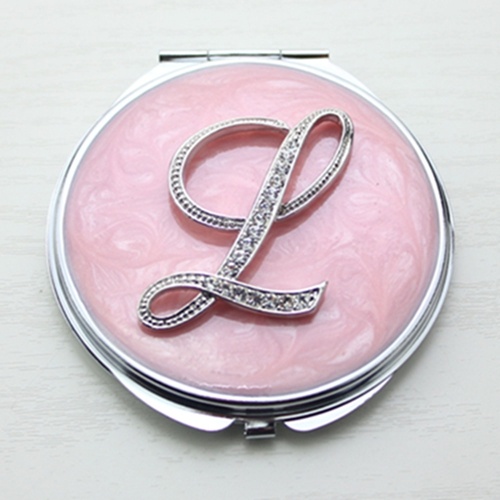 Jewelled Letter Compact Mirror