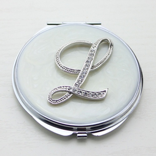 Jewelled Letter Compact Mirror
