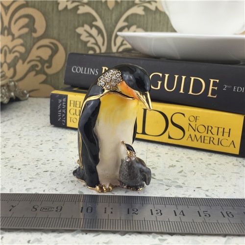 Mother and Son Penguin Jewelry Box