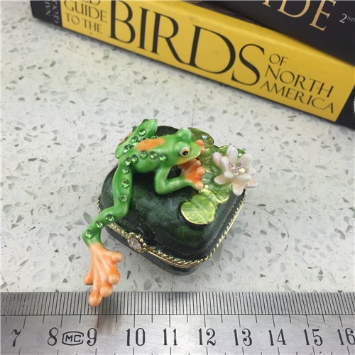 Zinc Alloy Jewelry Box/Metal Frog Jewel Box