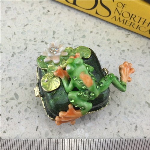 Zinc Alloy Jewelry Box/Metal Frog Jewel Box
