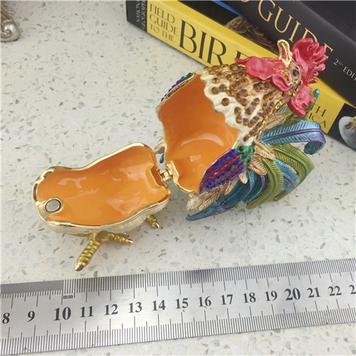 Imitation Ceramic Jewelry Box/Rooster Jewel Box