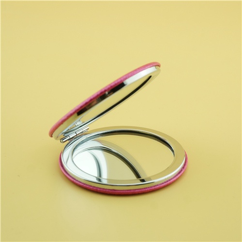 Rose PU compact mirror/wholesale compact mirror