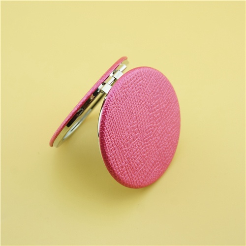 Rose PU compact mirror/wholesale compact mirror