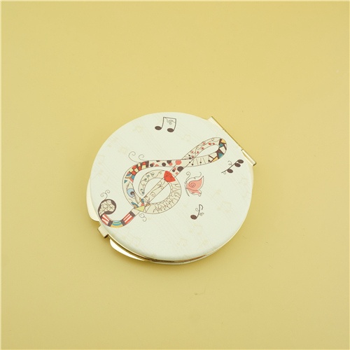 Personalized compact mirror/round PU compact mirror