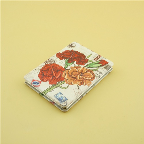 Rectangle personalised pocket mirror/PU compact mirror