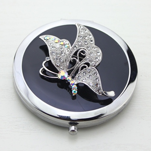 Metal butterfly pocket mirror