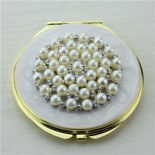 Pearl  flower makeup mirror