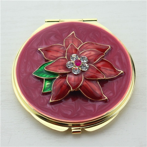 Golden plated compact mirror