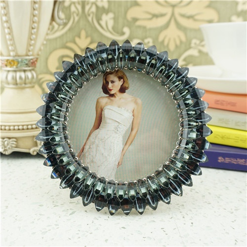 Metal photo frame/bling colorful crystals photo frame
