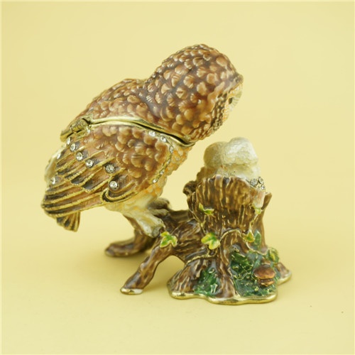 Pewter jewelry box / Owl pewter jewelry box