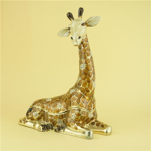 Pewter jewelry box / Giraffe shape jewellery storage box