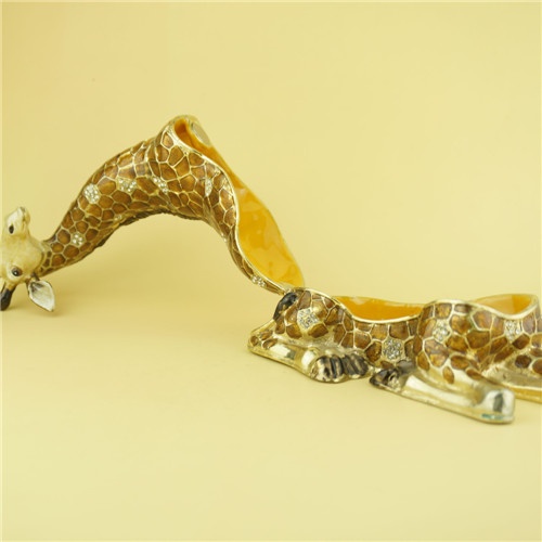 Pewter jewelry box / Giraffe shape jewellery storage box