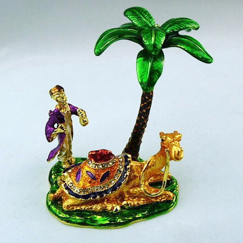 Camel Jewelled & Enamlled Trinket Box or Figurine