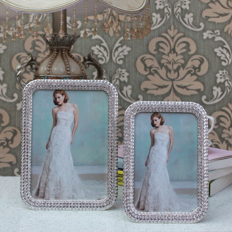 Silver Rhinestone 5x7 Photo Frames Wedding