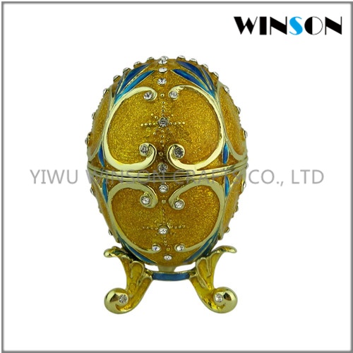 faberge eggs shape trinket box/pewter jewelry box/handmade vintage