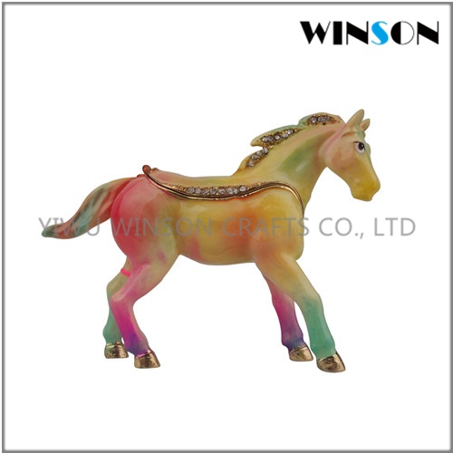Pewter Jewelry Box / Crytals Horse Jewelry Box