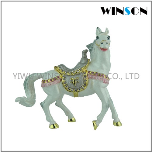 Pewter Jewelry Box / Crytals Horse Jewelry Box