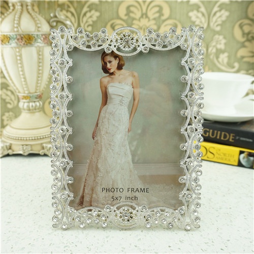 Metal photo frame/bling crystal photo frame