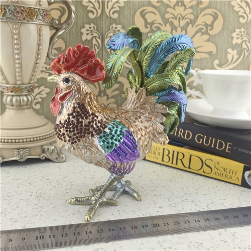 Animal Series Jewelry Box/Metal Cock Jewel Box