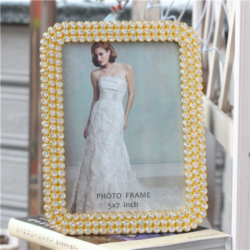 [gift ideas for mom]rhinestone/crystals photo frame,metal picture frame ...