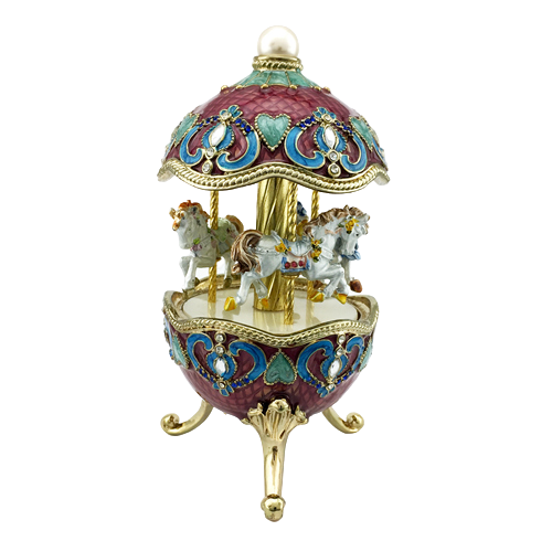 Antique Carousel Music Box