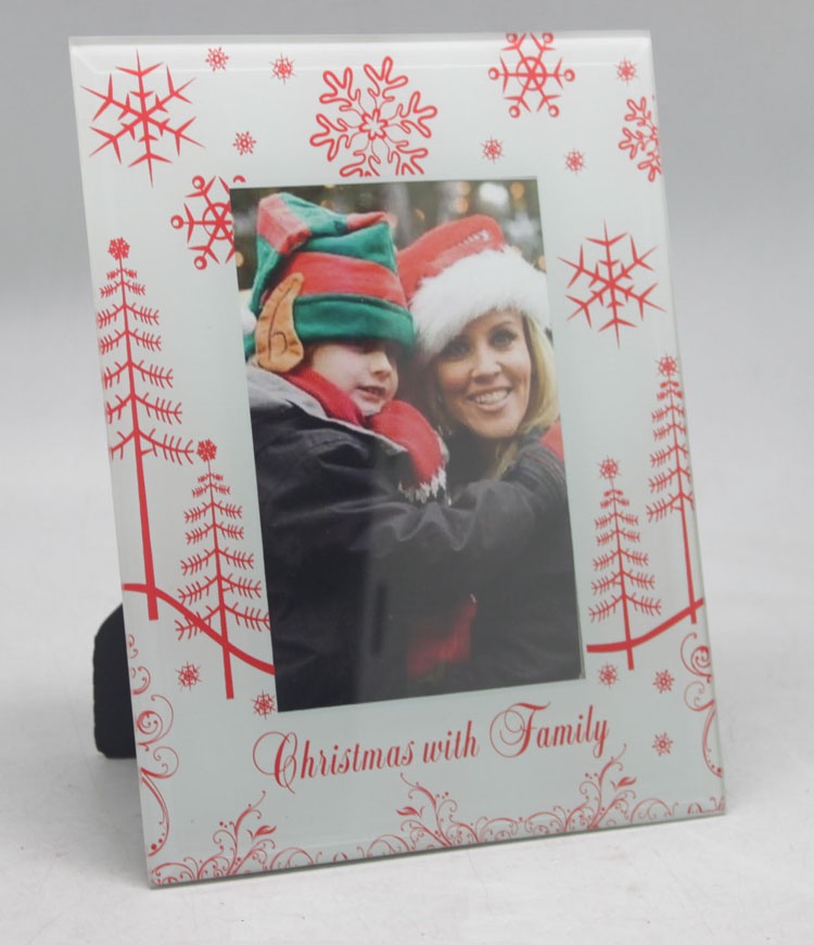 Christmas gift ideas glass photo frame Christmas promotional gifts home