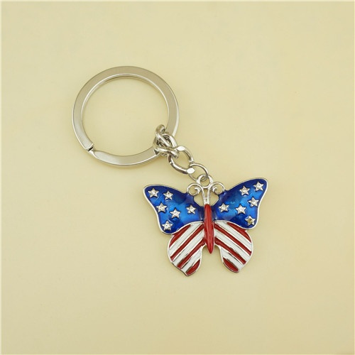 Glass Key Chain / America Design Crystal Key Chain