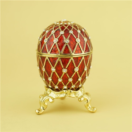 gifts egg jewelry box promotional gifts for Easter crystals egg pewter