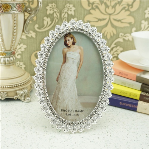 wedding gifts silver plate photo frame European oval picture frame home ...