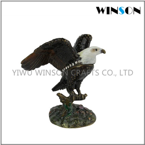 Pewter Jewelry Box / Crytals Bird Jewelry Box