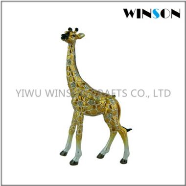 Pewter Jewelry Box / Crytals Giraffe Jewelry Box