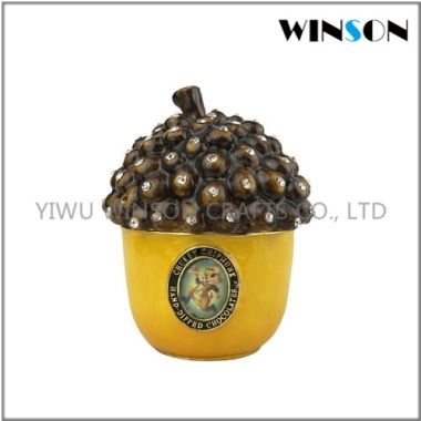 Alloy Made Acorn Trinket Holder/Jewelry Box