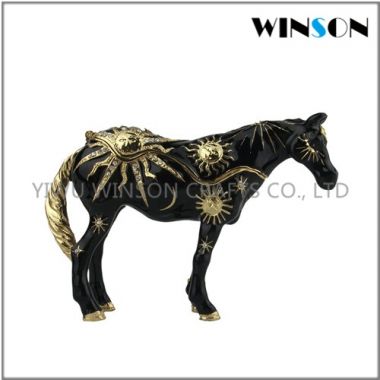 Pewter Jewelry Box / Crytals Horse Jewelry Box