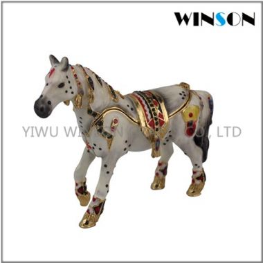 Pewter Jewelry Box / Crytals Horse Jewelry Box