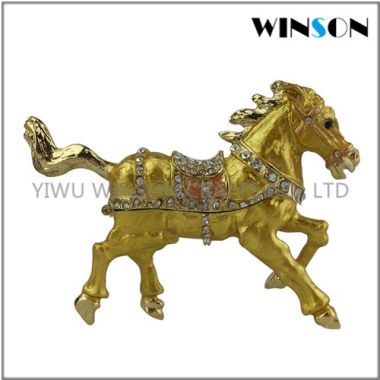 Pewter Jewelry Box / Crytals Horse Jewelry Box