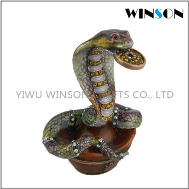 Pewter Jewelry Box / Crytals Snake Jewelry Box